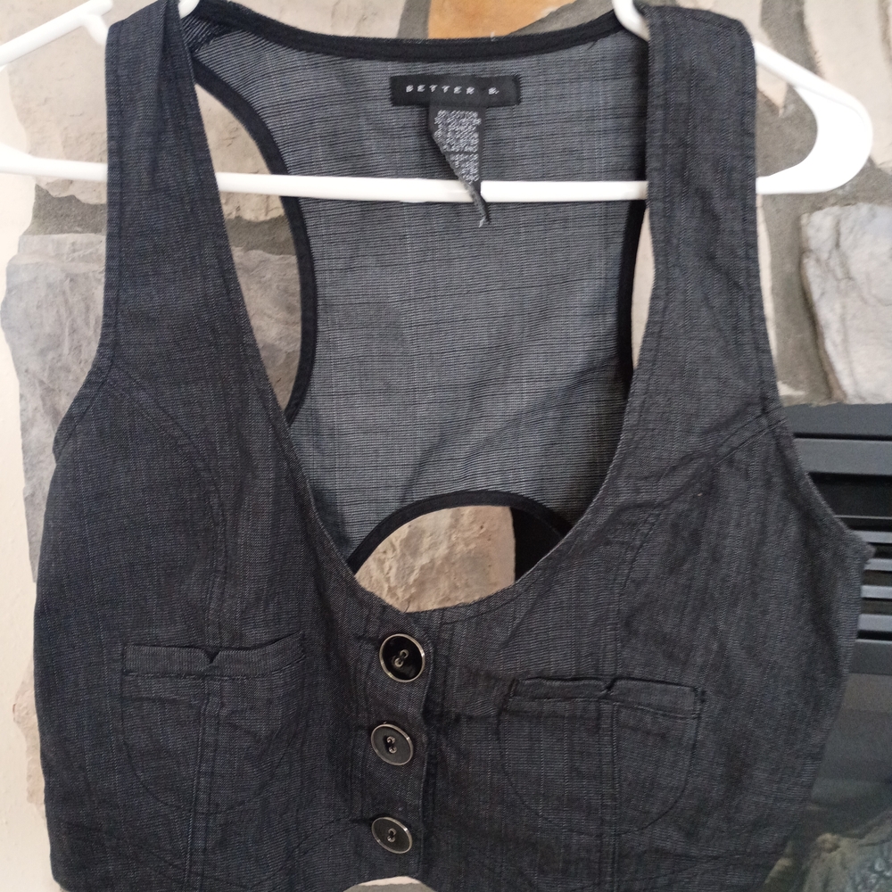 Better Be Black Button-Front Women's Top